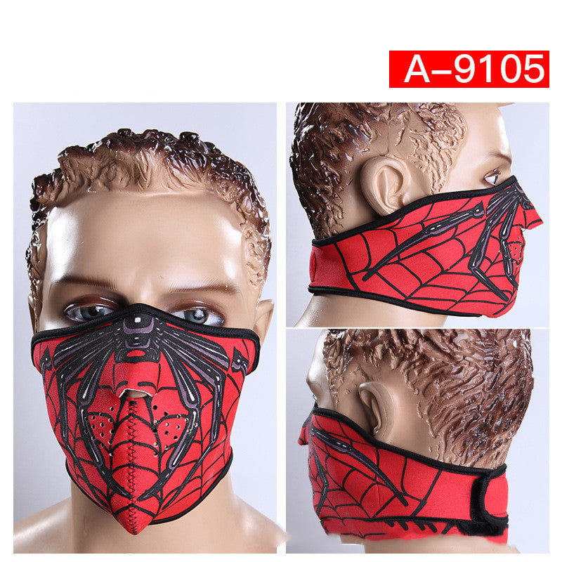 E-Bike Skeleton Face Mask — Windproof Neoprene, Dustproof, All-Season Riding Mask