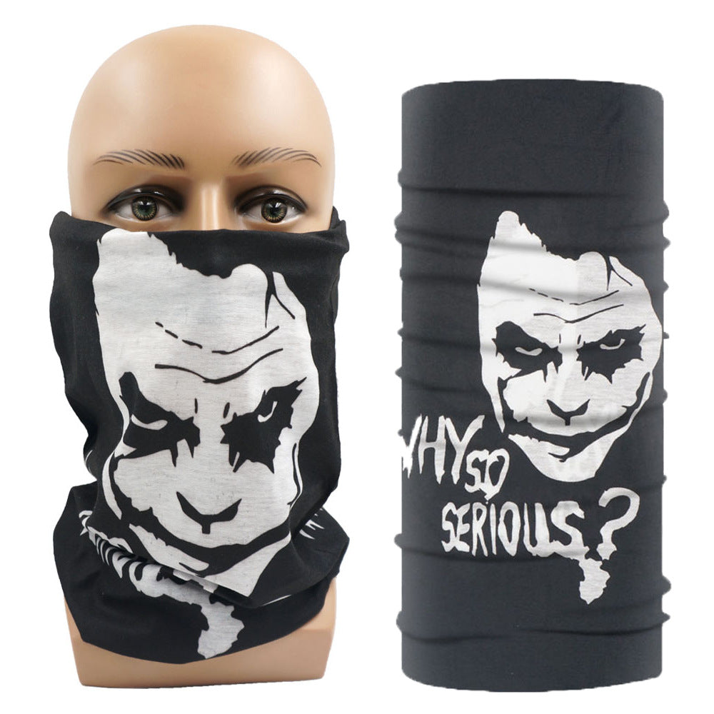 "Clown V Motorcycle Half Face Mask Multi-Function Scarf"