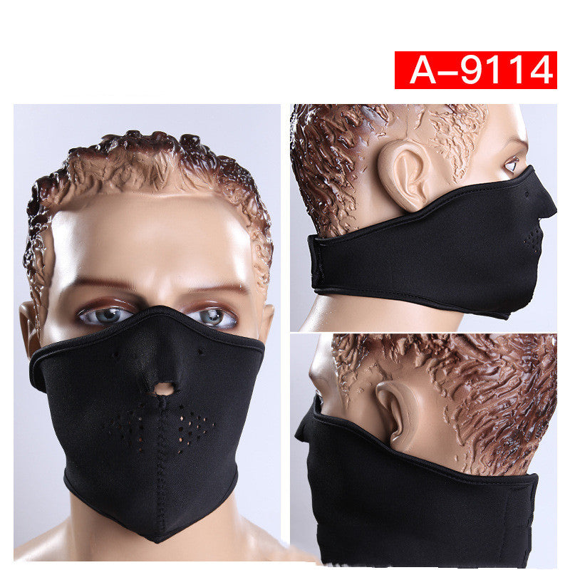 E-Bike Skeleton Face Mask — Windproof Neoprene, Dustproof, All-Season Riding Mask