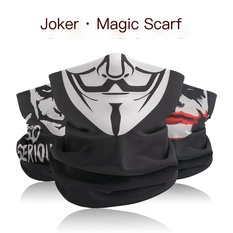 "Clown V Motorcycle Half Face Mask Multi-Function Scarf"