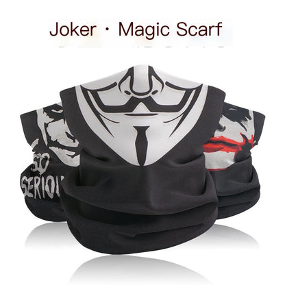 "Clown V Motorcycle Half Face Mask Multi-Function Scarf"