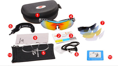 E-Bike Polarized Riding Glasses — UV Protection, Windproof, Sports Sunglasses