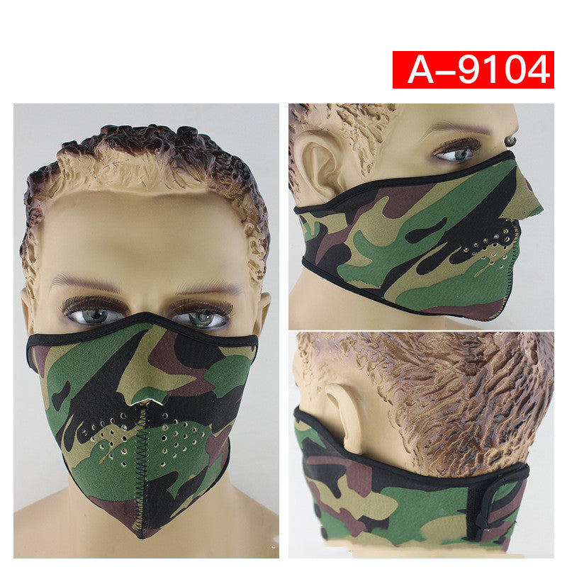 E-Bike Skeleton Face Mask — Windproof Neoprene, Dustproof, All-Season Riding Mask