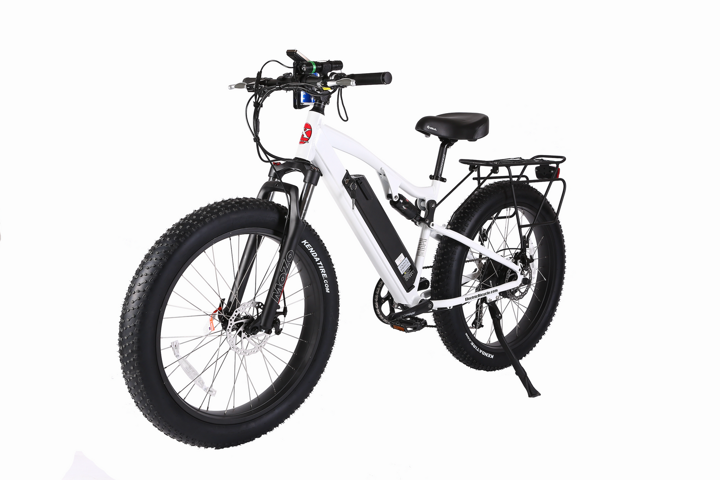 Rocky Road 48V Fat Tire E-Mountain Bike — 500W Bafang, Dual Suspension