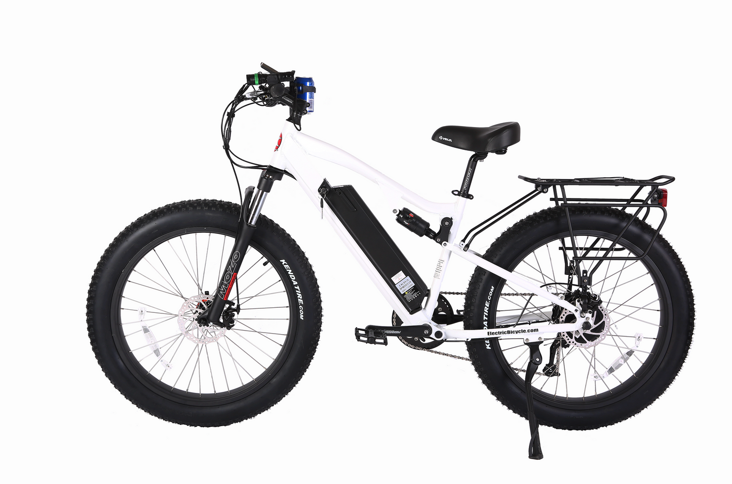 Rocky Road 48V Fat Tire E-Mountain Bike — 500W Bafang, Dual Suspension