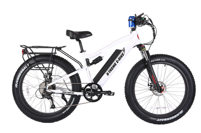 Rocky Road 48V Fat Tire E-Mountain Bike — 500W Bafang, Dual Suspension