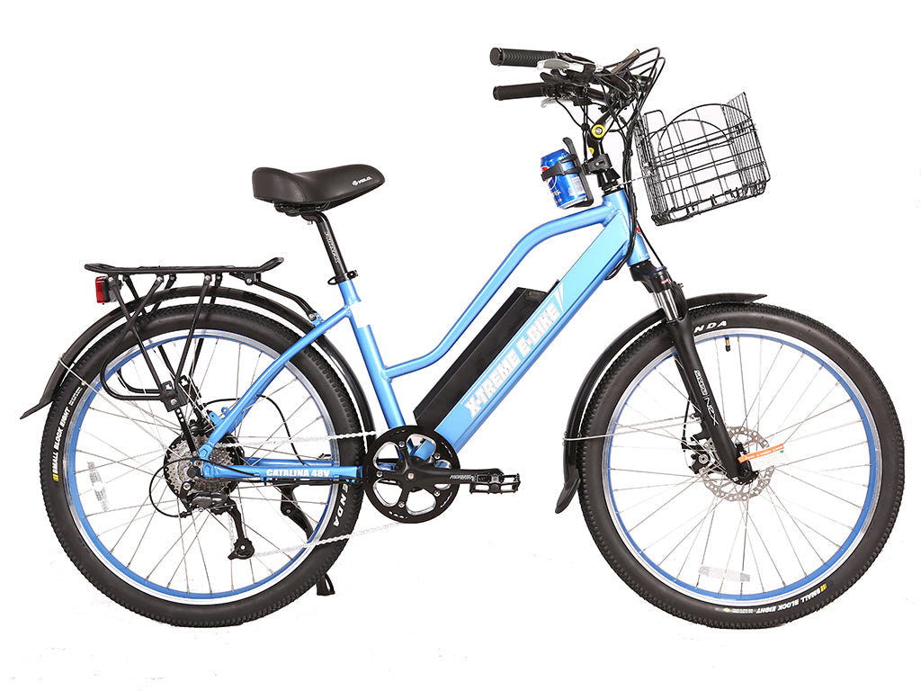 Catalina 48V Beach Cruiser E-Bike — 500W Motor, Long Range Step-Through Comfort Bike