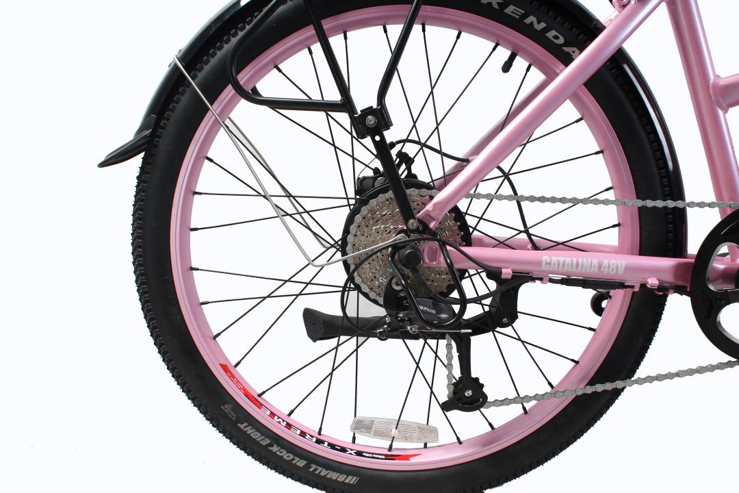 Catalina 48V Beach Cruiser E-Bike — 500W Motor, Long Range Step-Through Comfort Bike