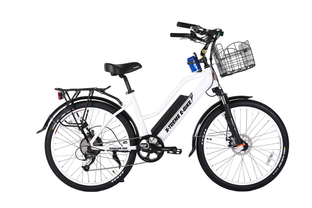 Catalina 48V Beach Cruiser E-Bike — 500W Motor, Long Range Step-Through Comfort Bike