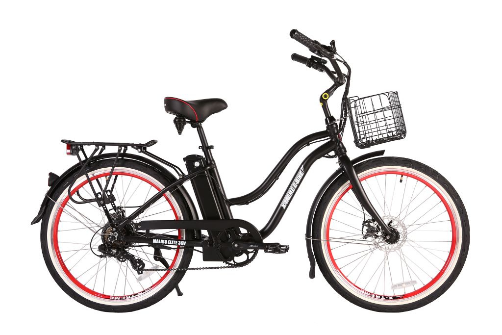 Malibu Elite Max Beach Cruiser E-Bike — 36V 350W, 30+ Mile Range