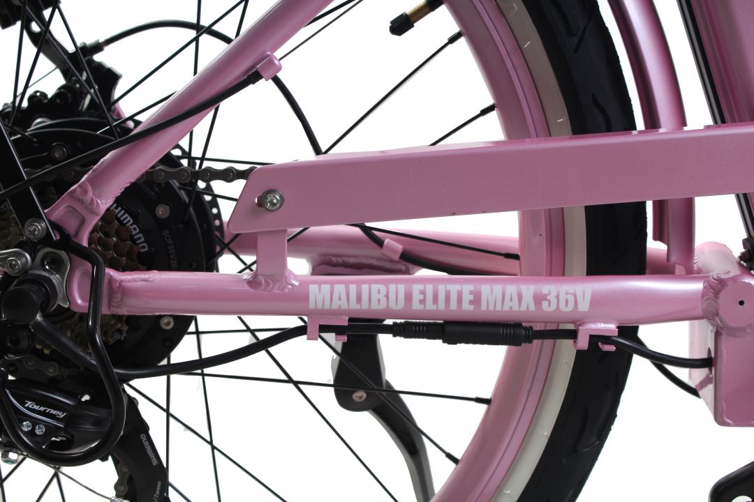 Malibu Elite Max Beach Cruiser E-Bike — 36V 350W, 30+ Mile Range