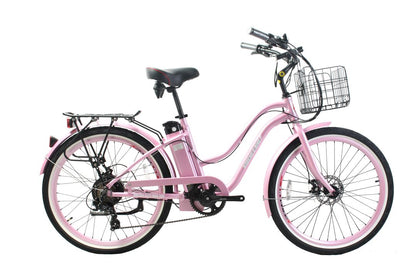 Malibu Elite Max Beach Cruiser E-Bike — 36V 350W, 30+ Mile Range