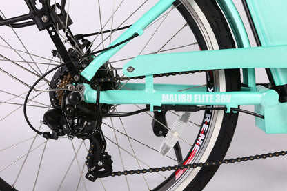 Malibu Elite Max Beach Cruiser E-Bike — 36V 350W, 30+ Mile Range