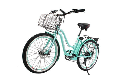 Malibu Elite Max Beach Cruiser E-Bike — 36V 350W, 30+ Mile Range