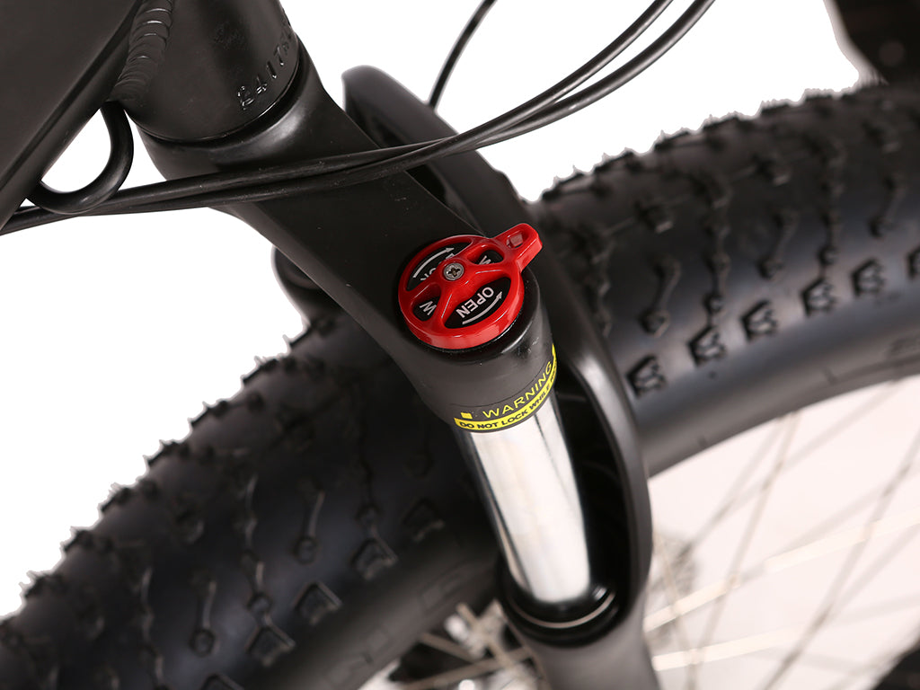 Rocky Road 48V Fat Tire E-Mountain Bike — 500W Bafang, Dual Suspension