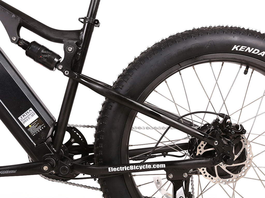 Rocky Road 48V Fat Tire E-Mountain Bike — 500W Bafang, Dual Suspension