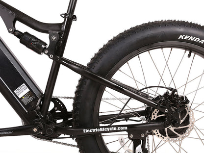 Rocky Road 48V Fat Tire E-Mountain Bike — 500W Bafang, Dual Suspension
